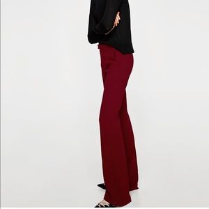 Burgundy flowing Flared Trousers, NWT